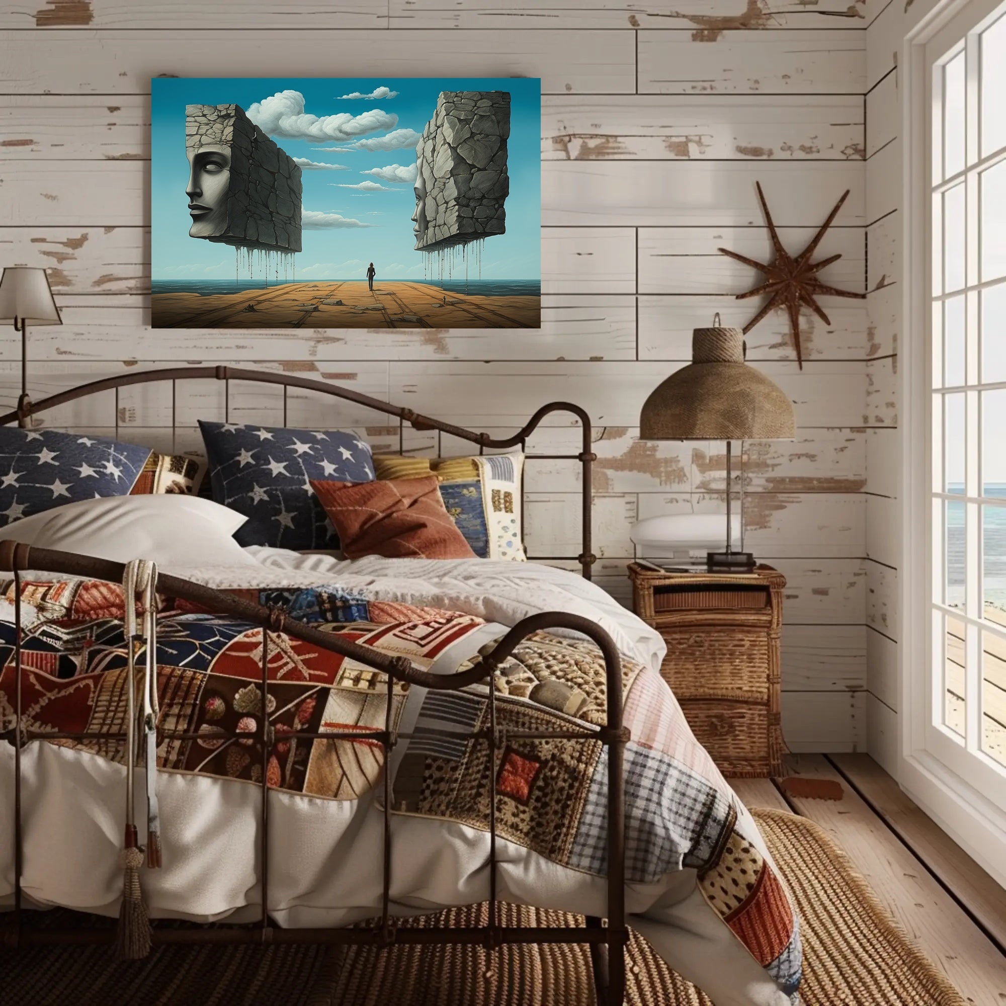 Surreal Coastal Path Artistic Poster