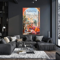 Baghdad Balcony View: Urban Serenity Poster