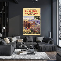 Grand Canyon Vintage Travel Poster Wall Art Print