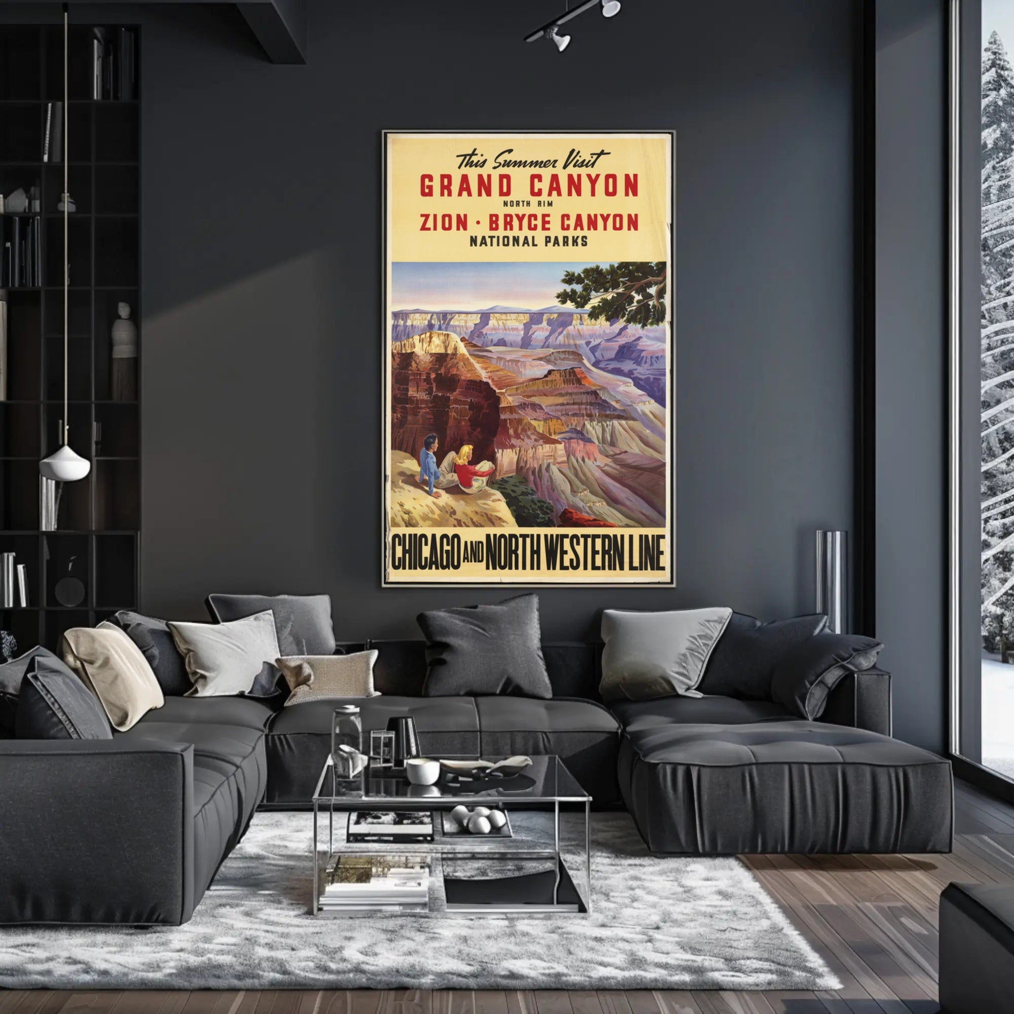 Grand Canyon Vintage Travel Poster Wall Art Print