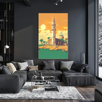 Tranquil Coastal Mosque Poster