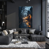 Eerie Abandoned Amusement Park Nostalgia - Abstract Artistic Poster