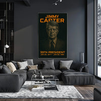 Jimmy Carter 39th President of the United States Techno Schematic Poster