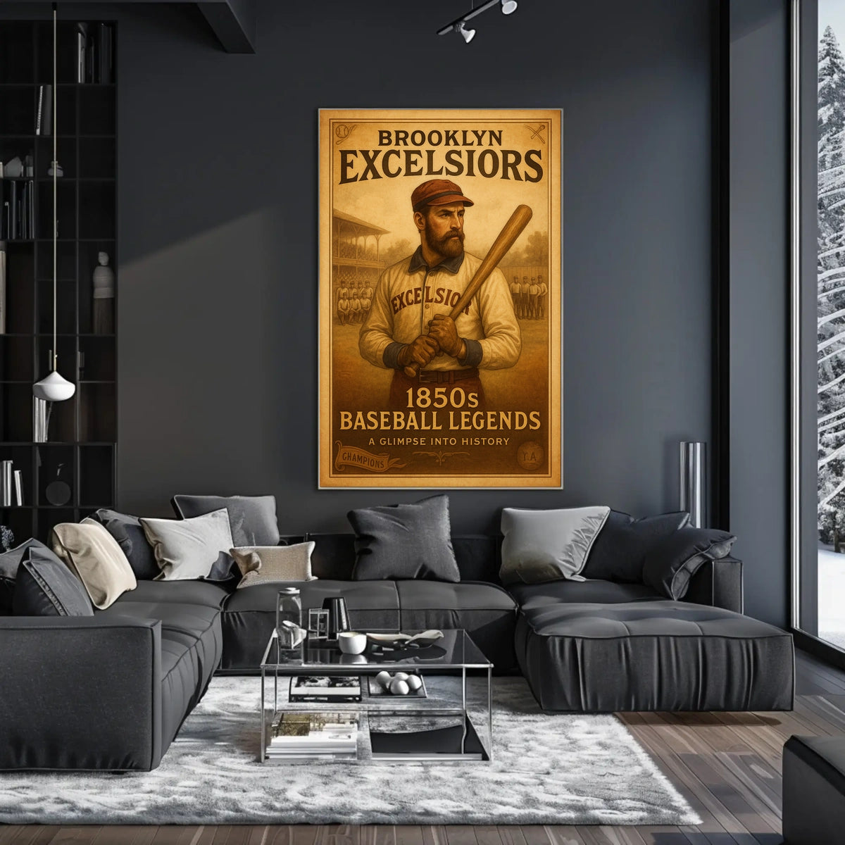 Brooklyn Excelsiors 1850s Baseball Legends Poster
