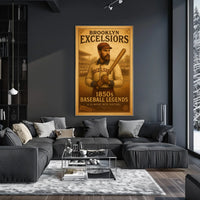 Brooklyn Excelsiors 1850s Baseball Legends Poster