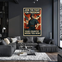 Patriotic Military Recruitment WWII Propaganda Poster PosterGoat