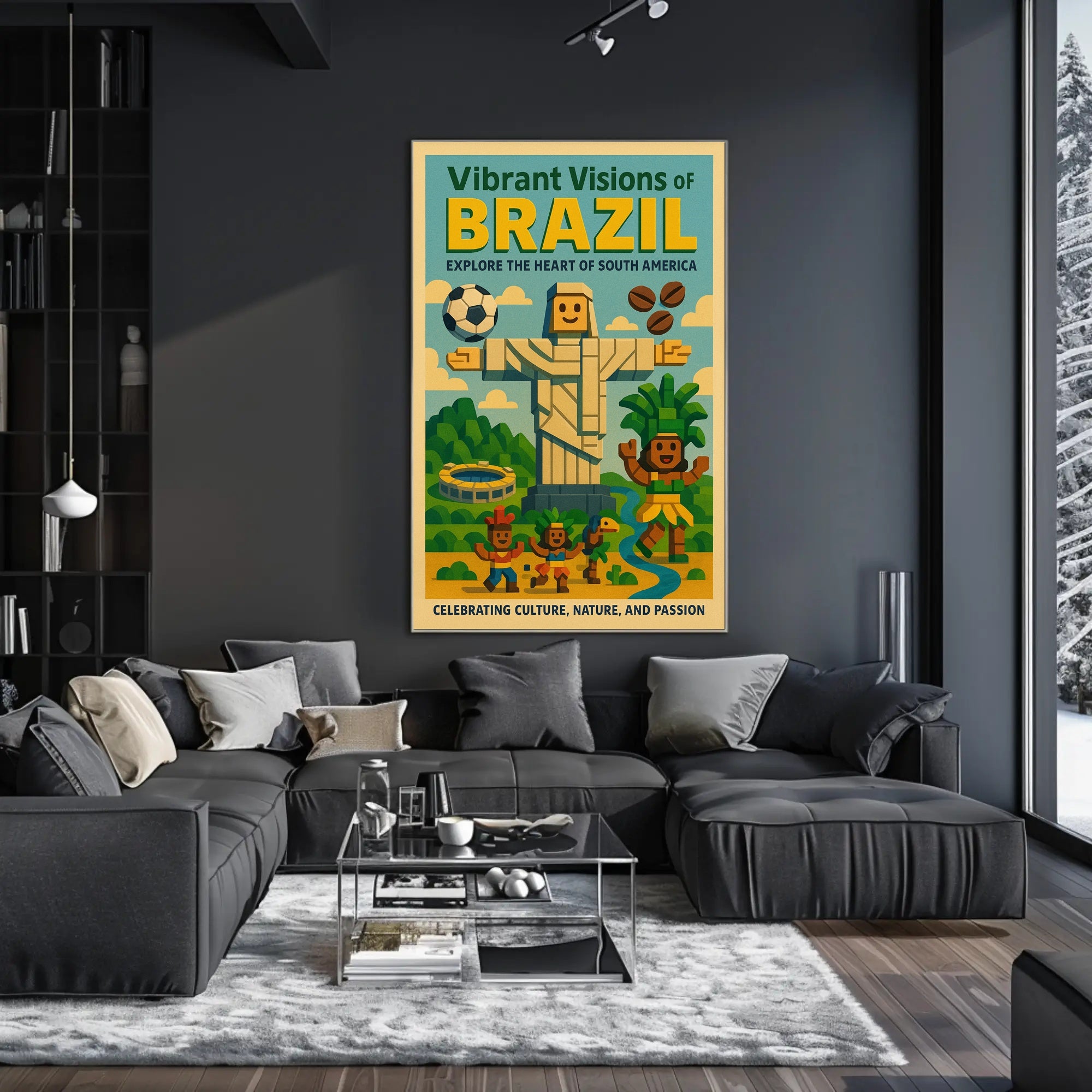 Vibrant Visions Of Brazil Poster