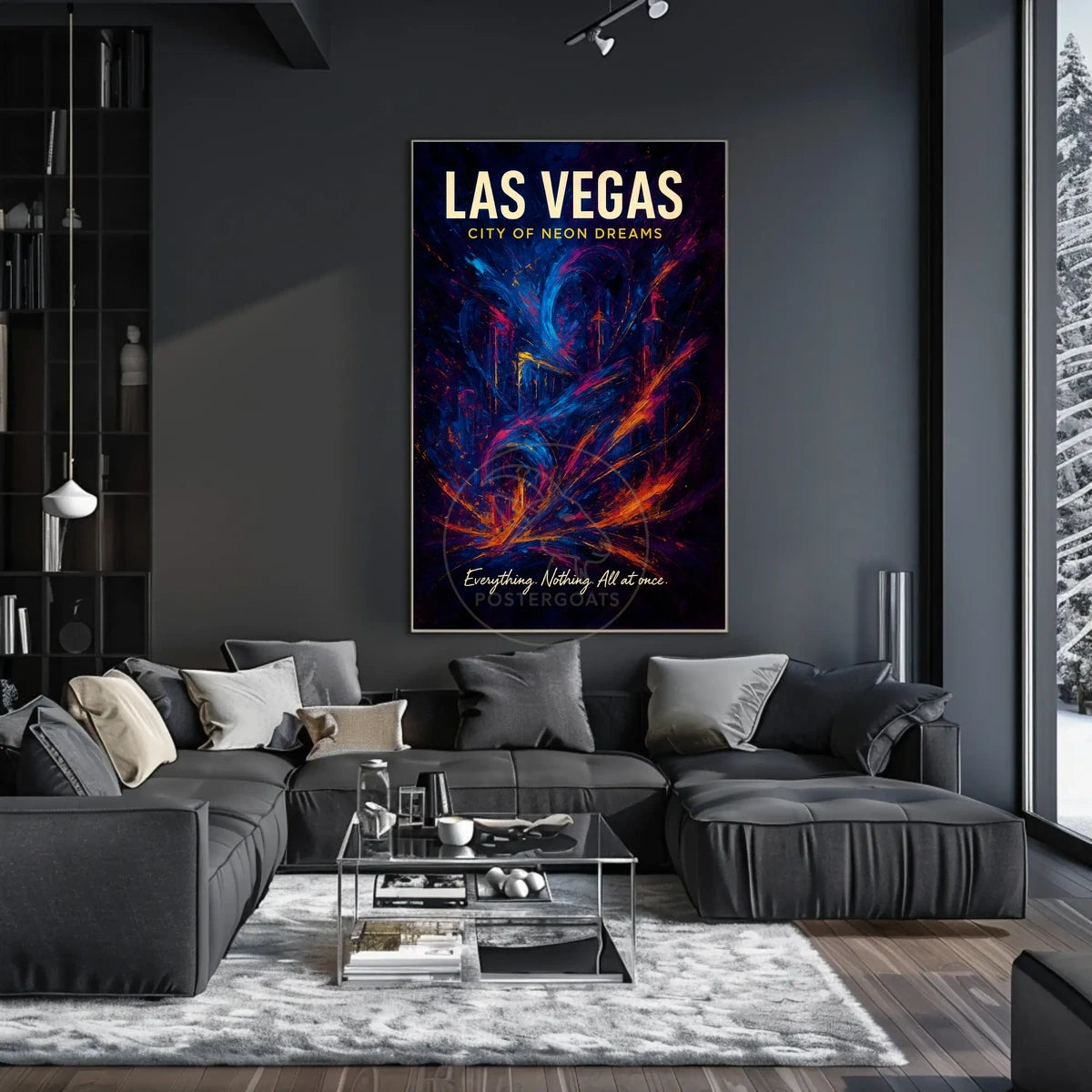 Las Vegas Neon Dreams Abstract Artistic Poster