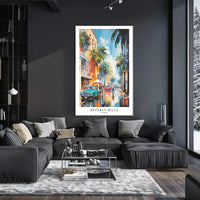 Beverly Hills Vibrant Scene Urban or Cityscape Poster PosterGoat