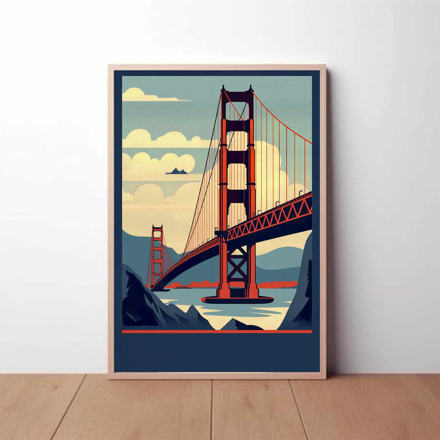 Golden Gate Bridge San Francisco Iconic View Travel Poster