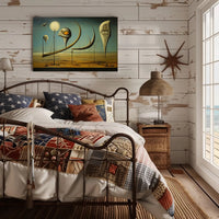 Surreal Birdscape in Otherworldly Realm: Abstract or Artistic Poster