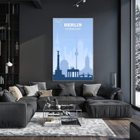 Berlin Skyline Art: Calm Travel Poster
