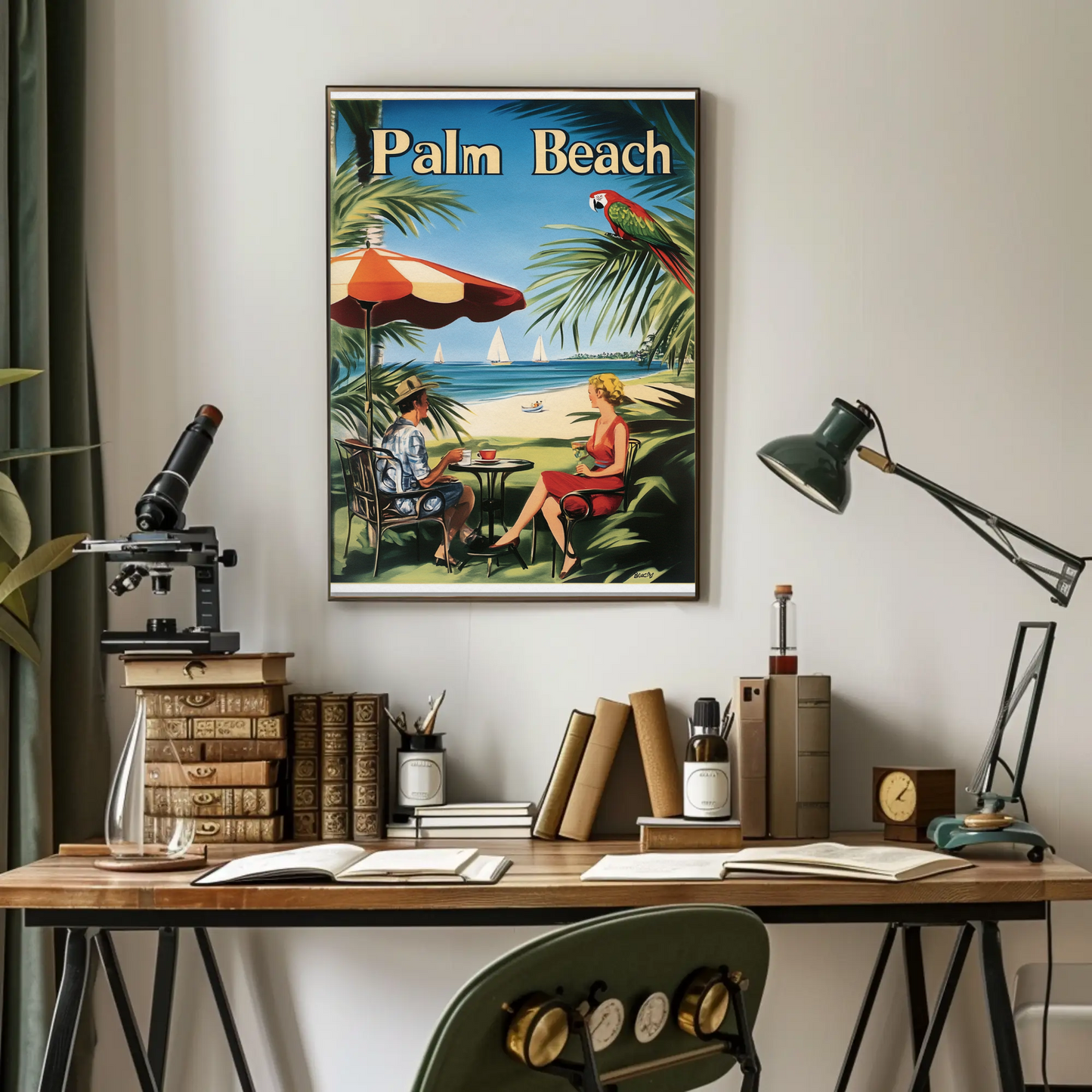 Palm Beach Vintage Poster Beach Tea