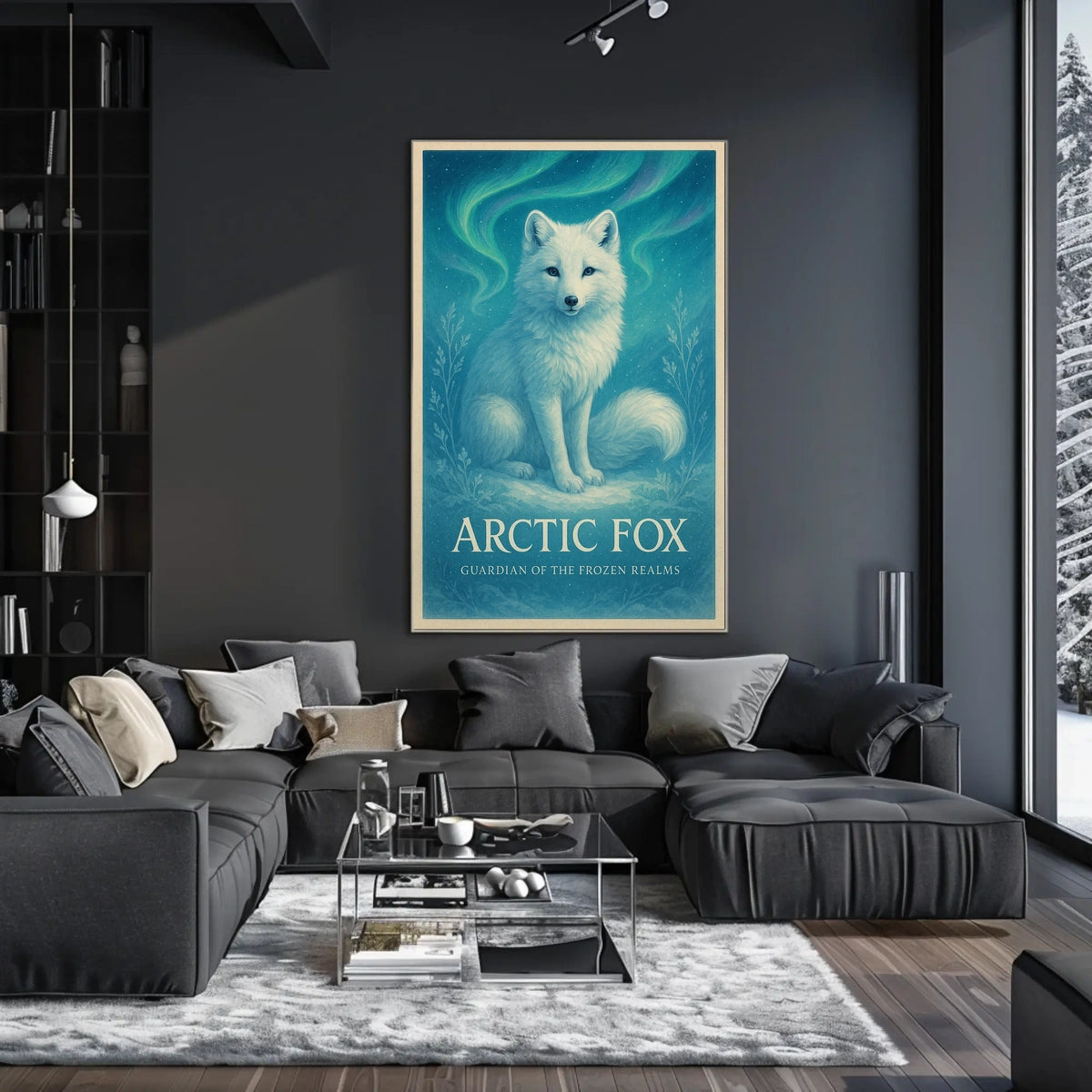 Arctic Fox Guardian of the Frozen Realms Poster