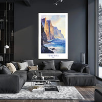 Majestic Cliffs of Tenerife Poster PosterGoat