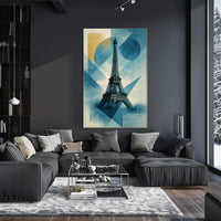 Eiffel Tower Abstract Elegance Modern Urban Artistic Poster