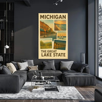 Michigan The Great Lake State Poster