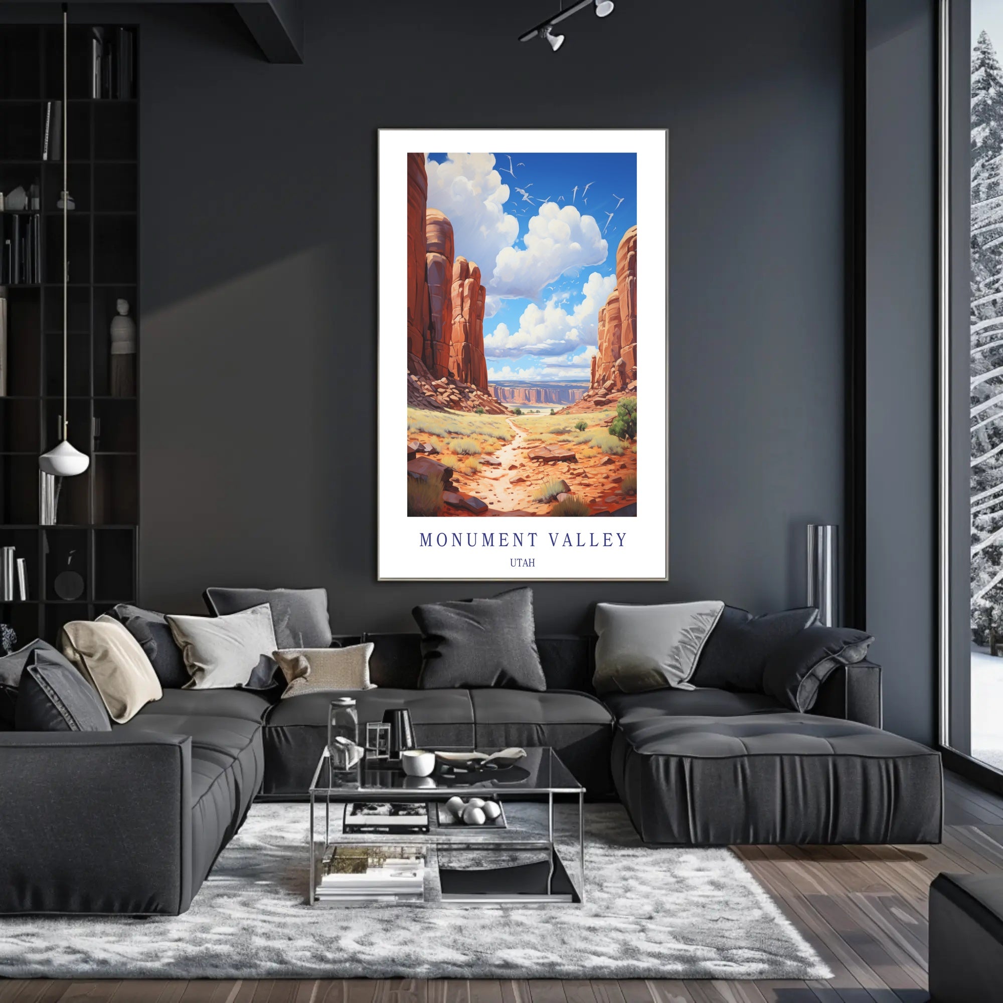 Monument Valley Majestic Landscape Travel Poster PosterGoat