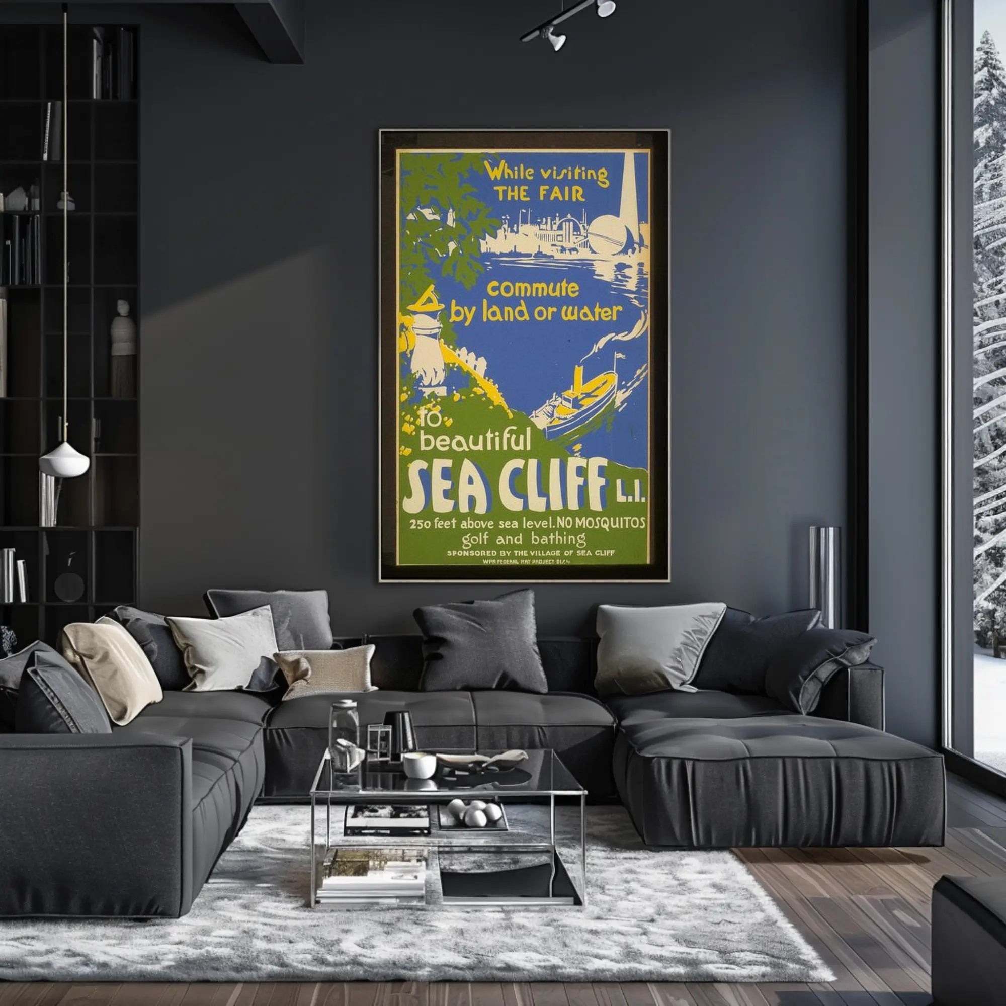 Visit Sea Cliff Poster PosterGoat