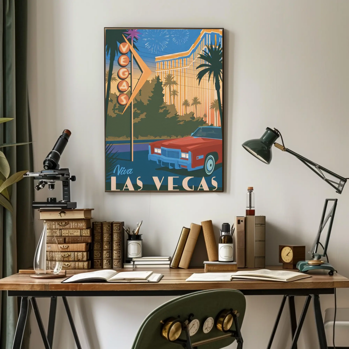 Las Vegas Vintage Poster Viva Nightlife