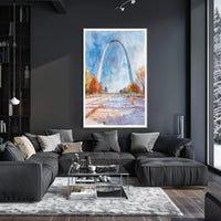 Gateway Arch in Autumn Poster PosterGoat