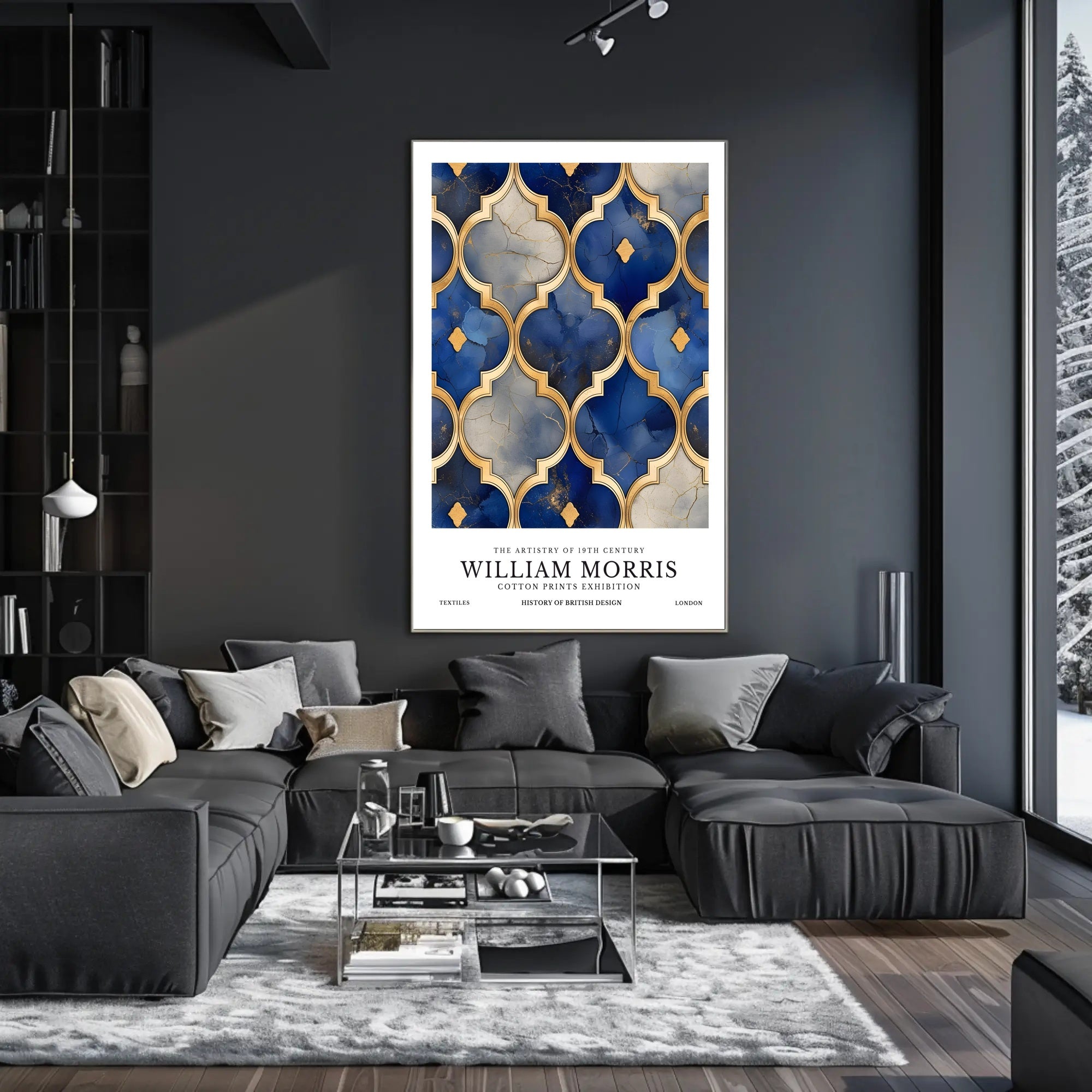 William Morris Cotton Prints Exhibition Poster