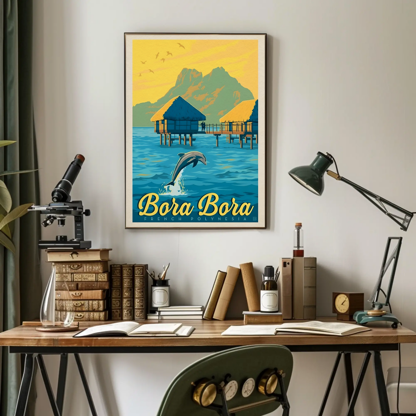 Vintage Poster Bora Bora French Polynesia