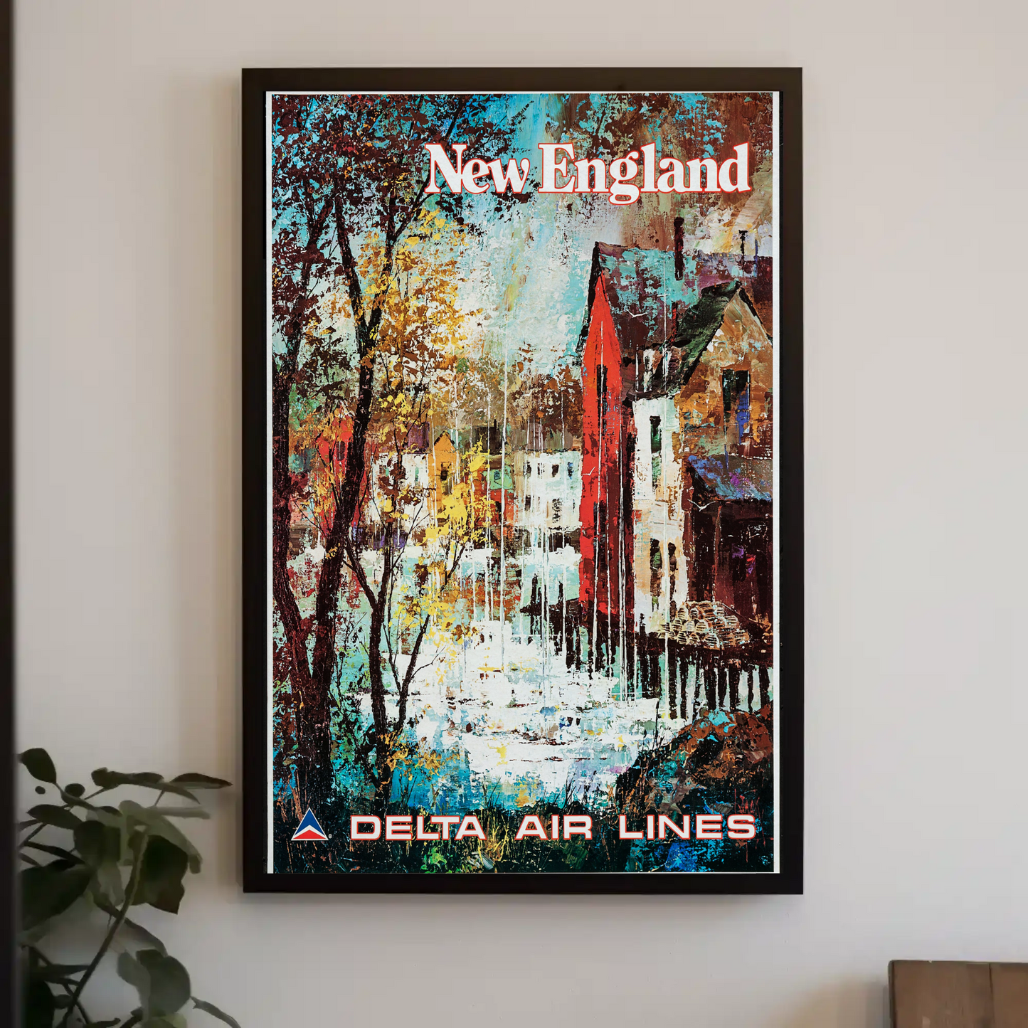 New England Travel Poster - Delta Air Lines