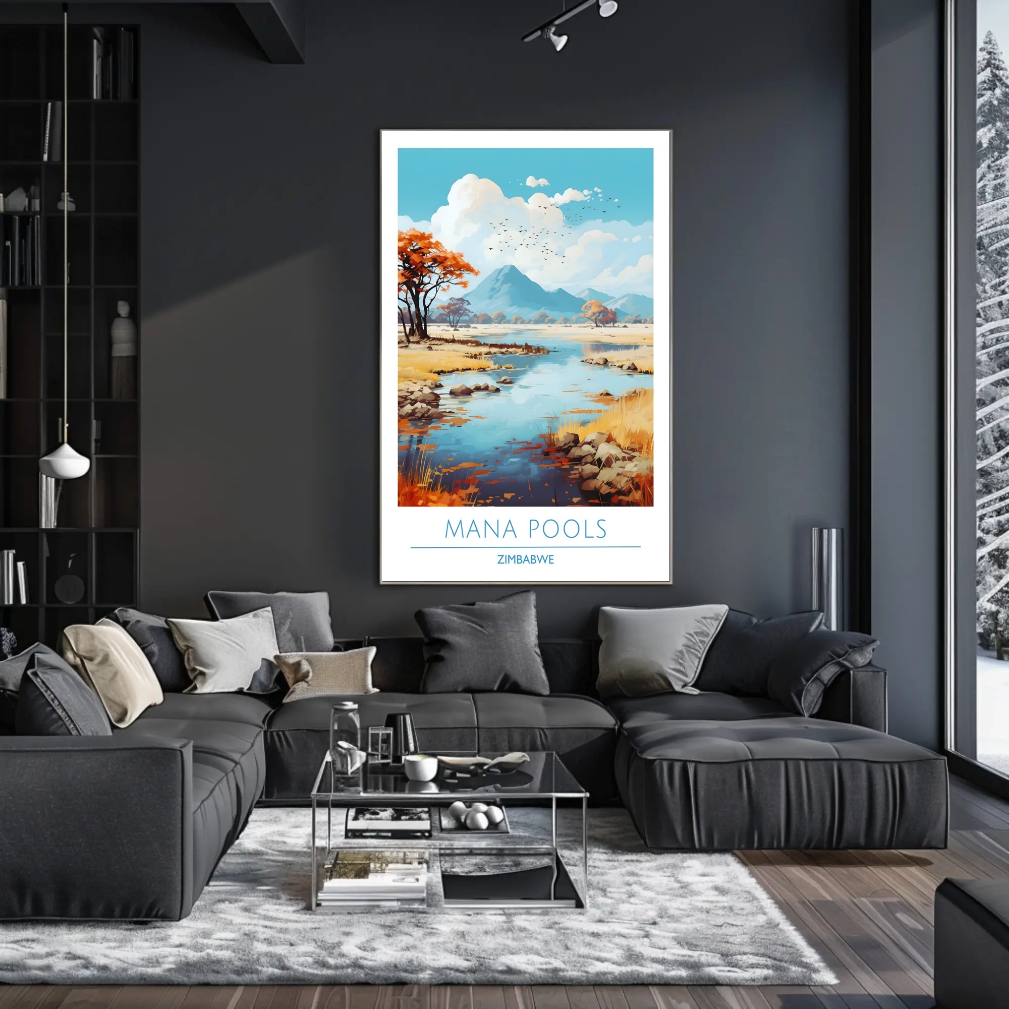 Mana Pools Tranquility: Explore Zimbabwe's National Park Poster