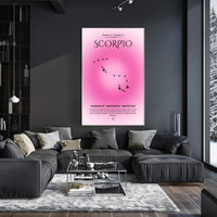 Scorpio Zodiac Mystical Minimalist Art Space or Astronomy Poster PosterGoat