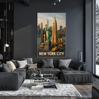 New York City Lego Art Poster Abstract Playful Wall Art
