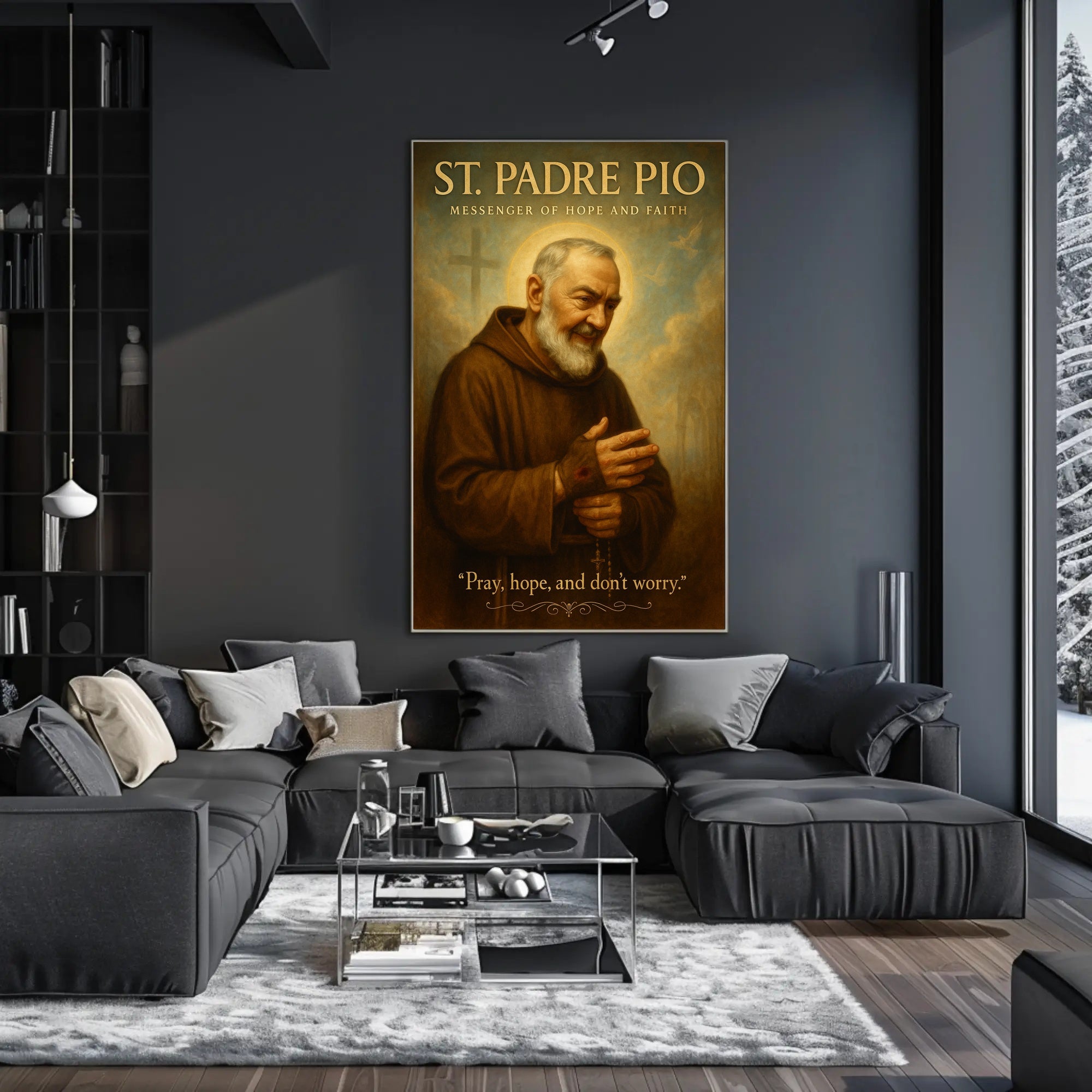 St. Padre Pio Messenger of Hope and Faith Poster PosterGoat