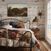 Mountain Serenity Sunset Landscape: National Park Poster