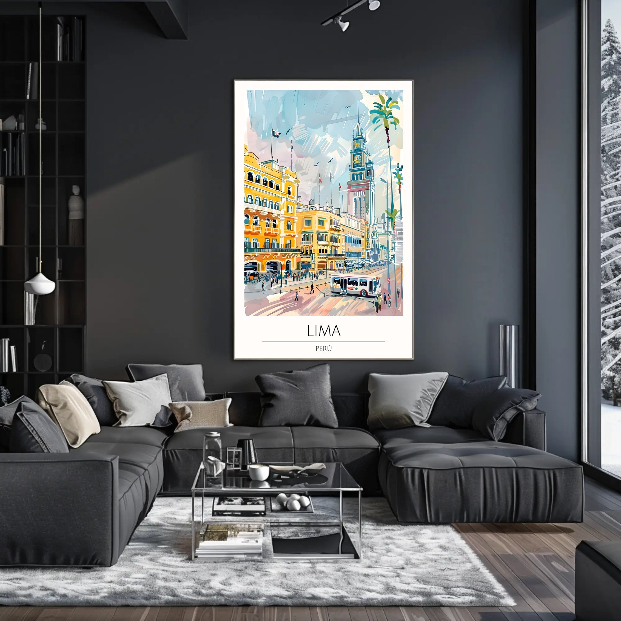 Lima Cityscape Poster PosterGoat