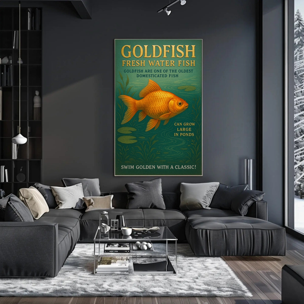 Goldfish Fresh Water Elegance Poster