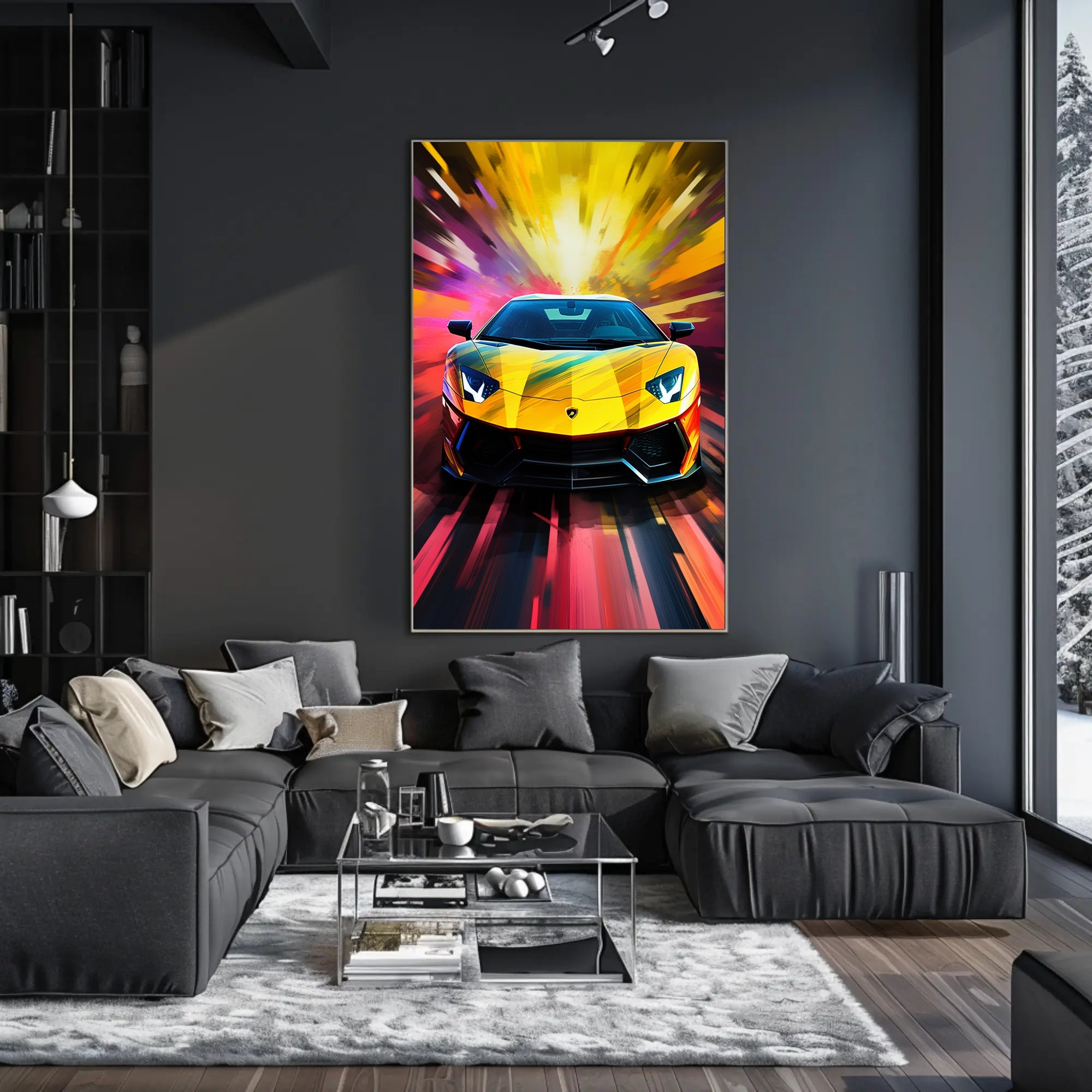 Speed and Color Burst Poster PosterGoat