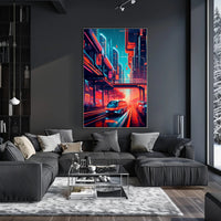 Futuristic Urban Transit Poster