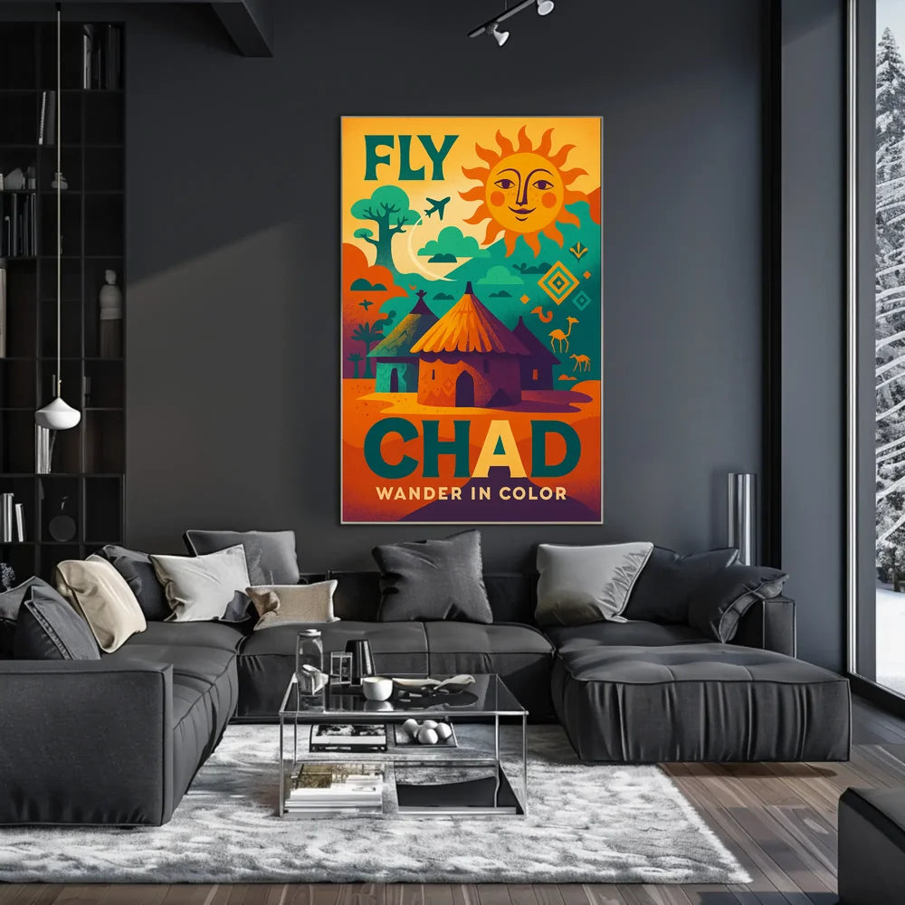 Chad Adventure Retro Travel Poster PosterGoat