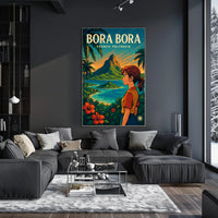 Bora Bora Adventure Vintage Travel Poster PosterGoat