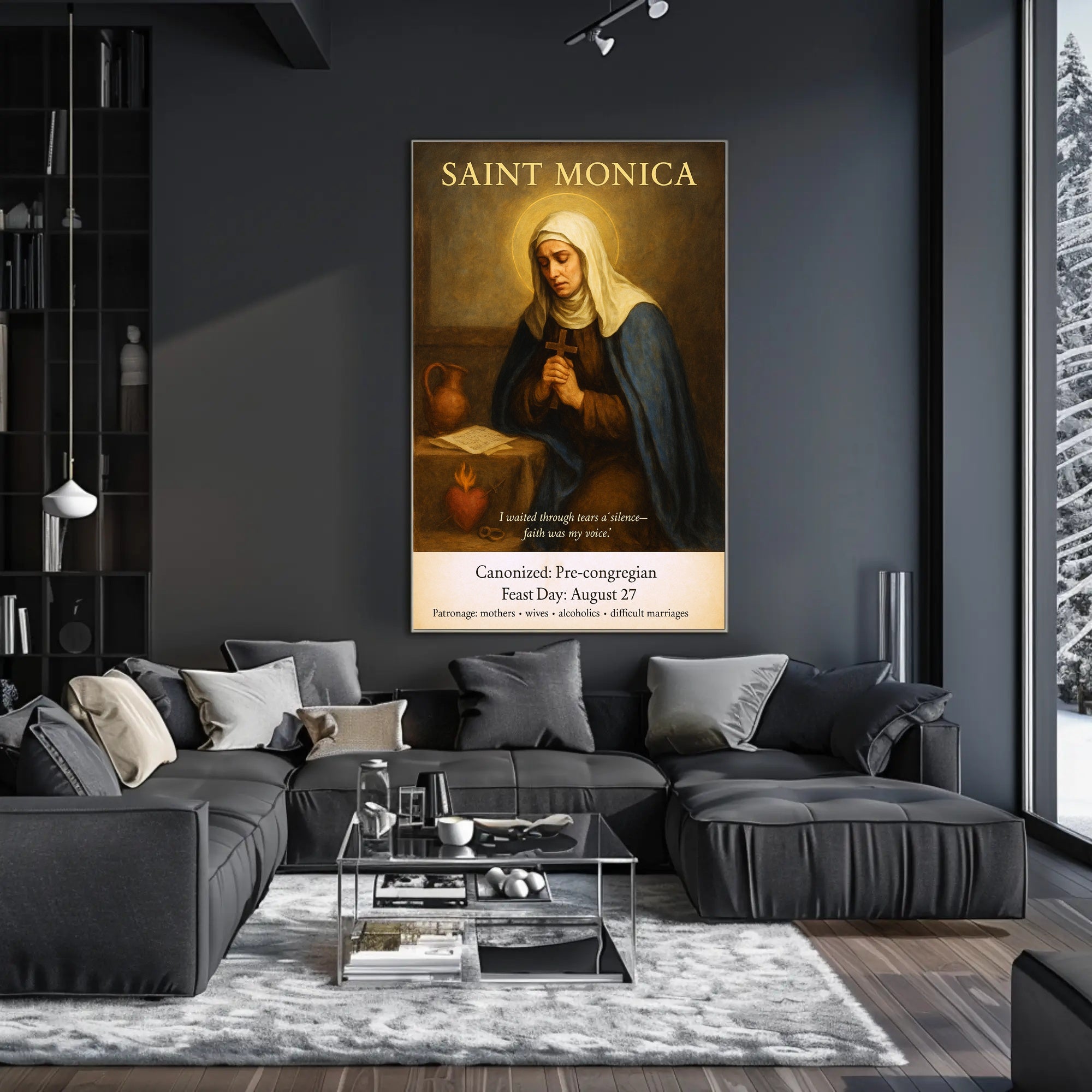 Saint Monica  Patron of Mothers and Wives Poster PosterGoat