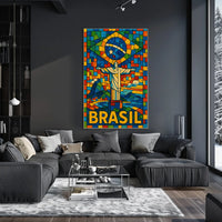 Vibrant Brazil Mosaic Poster