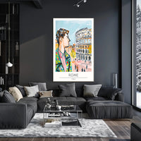 Contemporary Rome Illustration Poster PosterGoat