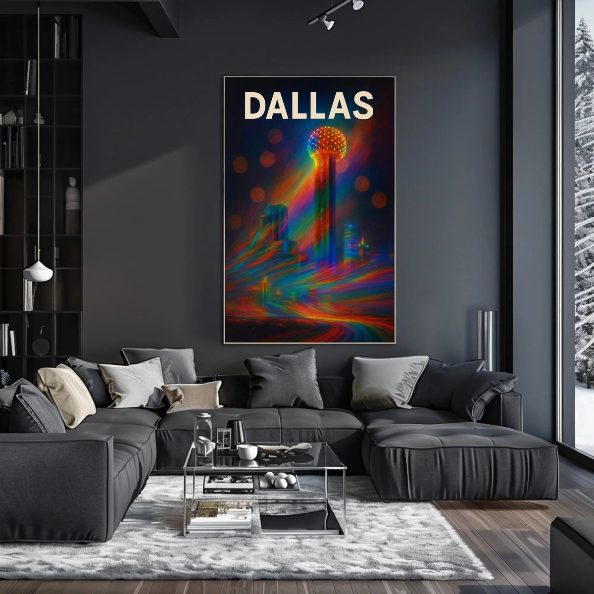Dallas Skyline Photography Realism Wanderlust Poster
