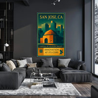 San Jose Tech Cityscape Urban or Cityscape Poster