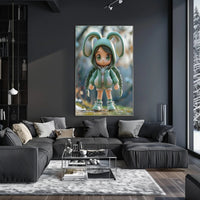 Chibi Bunny Ears Anime Pop Culture Poster PosterGoat