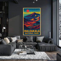 Haleakalā National Park Vintage Travel Poster