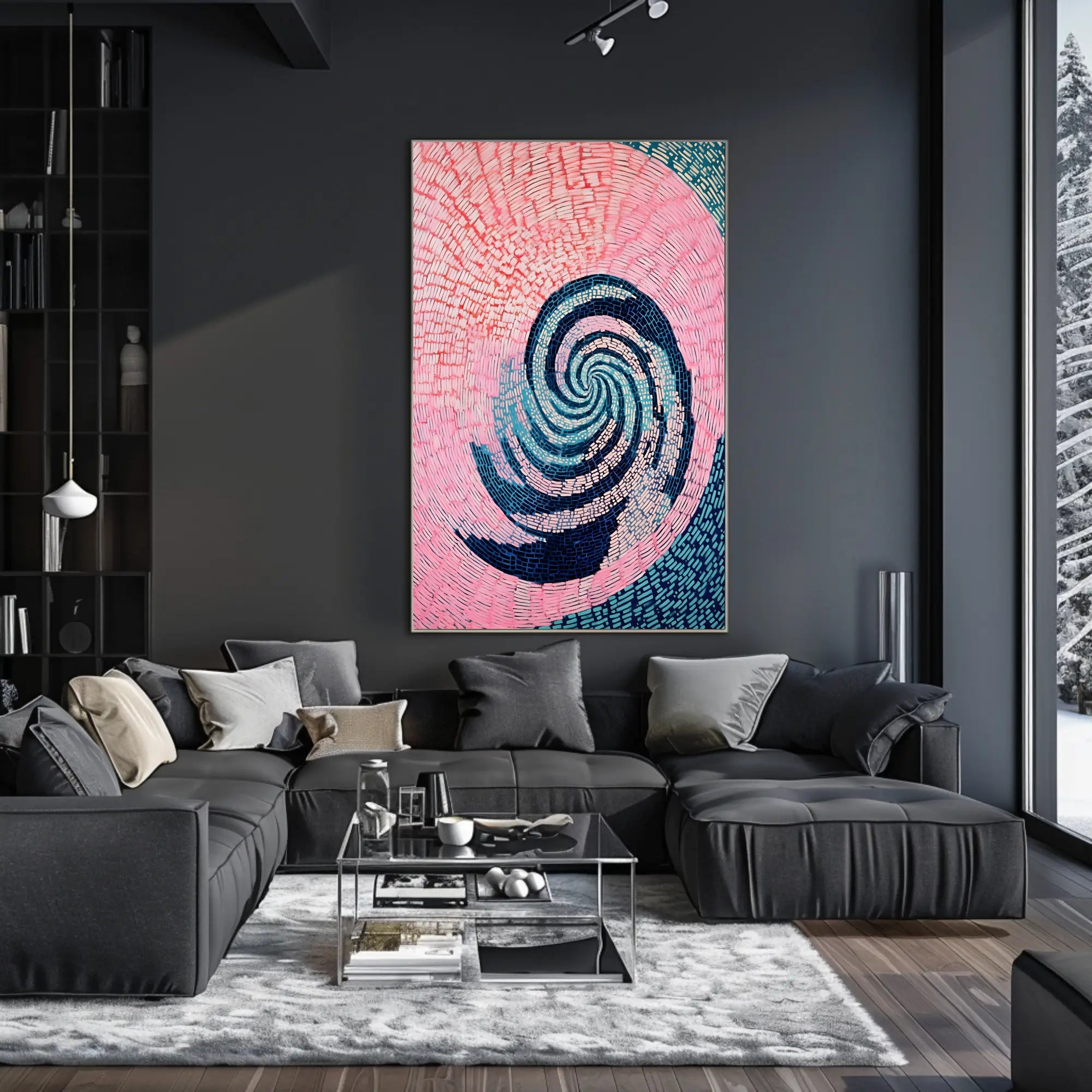 Swirling Mosaic Abstract Poster Wall Art Print