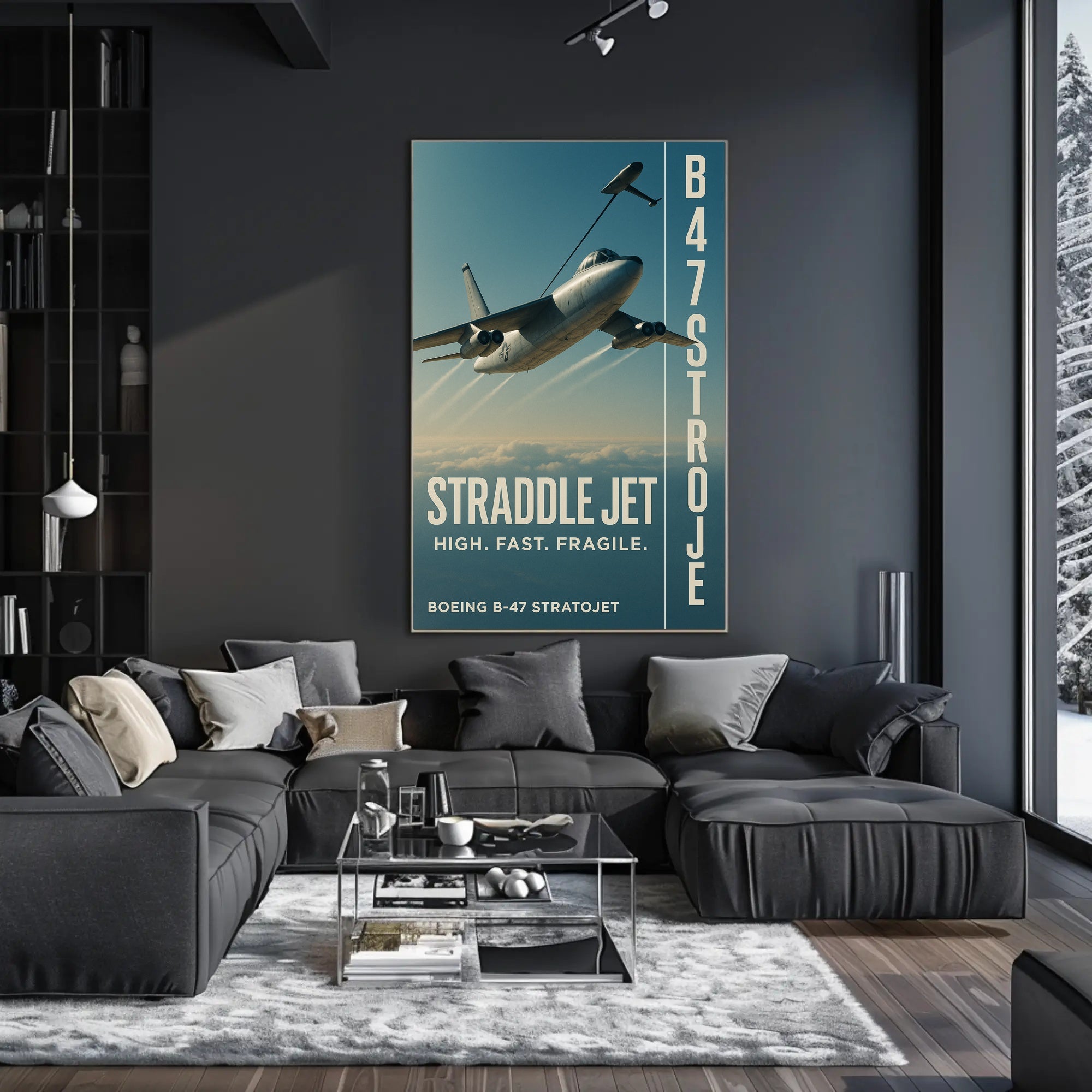 B-47 Stratojet Flying Military Art Print - Poster