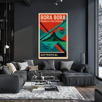 Bora Bora Retro Travel Poster PosterGoat