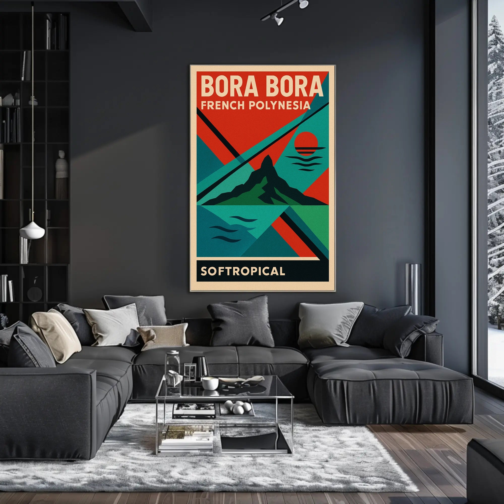 Bora Bora Retro Travel Poster PosterGoat